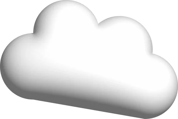 Cloud Icon White Background — Stok fotoğraf