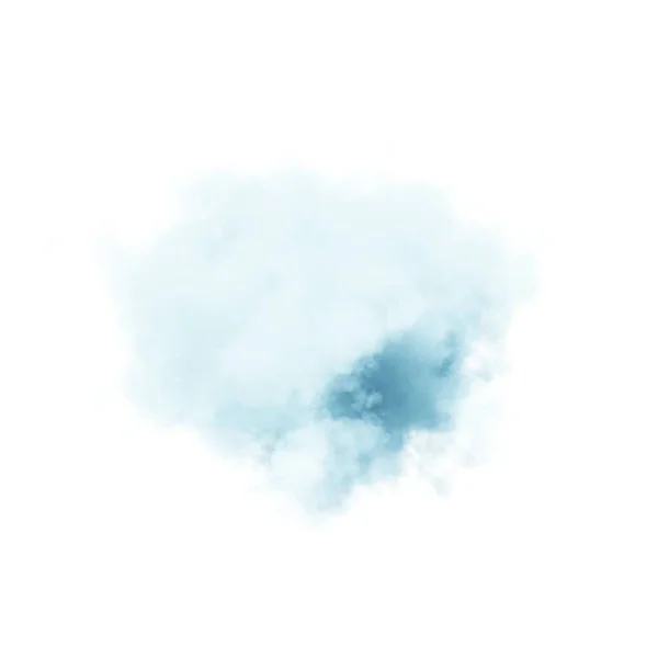 Blue Cloud White Background Rendering — Stockfoto