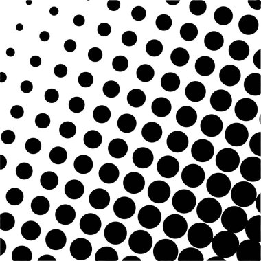 Siyah daireler, yarım ton eğimli arka plan. Vektör illüstrasyonu.