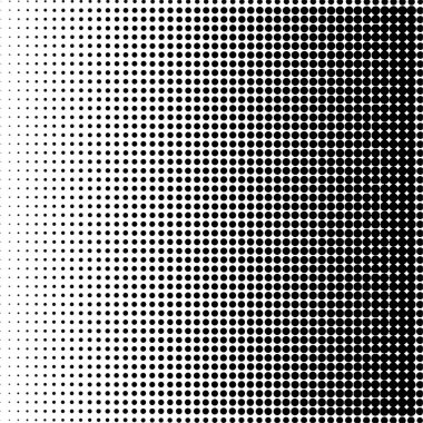 Siyah daireler, yarım ton eğimli arka plan. Vektör illüstrasyonu.