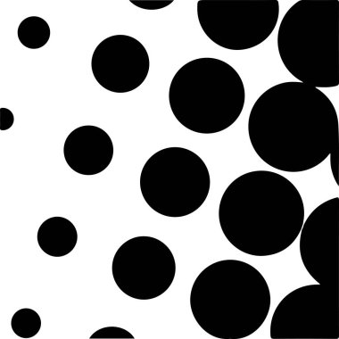 Siyah daireler, yarım ton eğimli arka plan. Vektör illüstrasyonu.