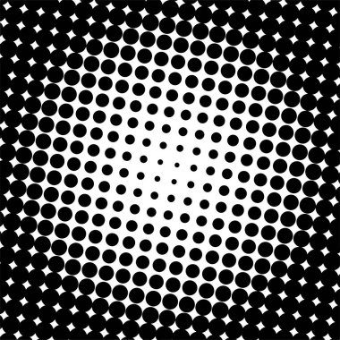 Siyah daireler, yarım ton eğimli arka plan. Vektör illüstrasyonu.