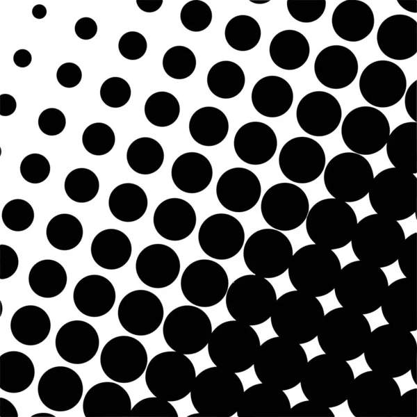 Black Circles Gradient Halftone Background Vector Illustration — Vector de stock