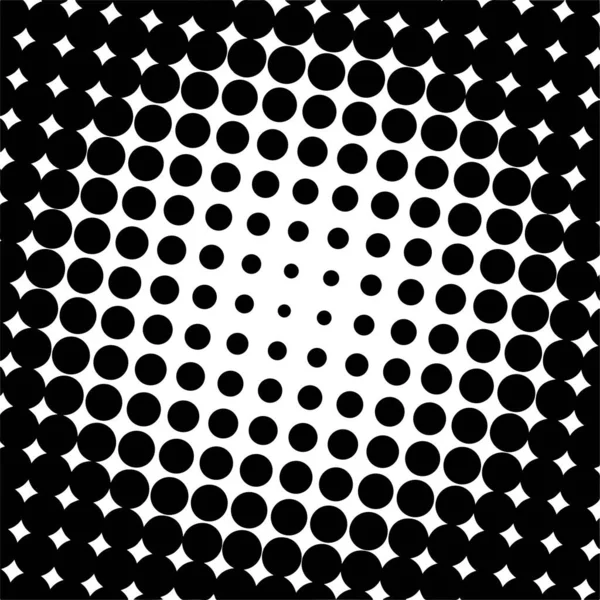 Black Circles Gradient Halftone Background Vector Illustration — Stockvector