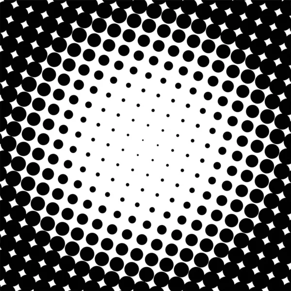 Black circles, gradient halftone background. Vector illustration.