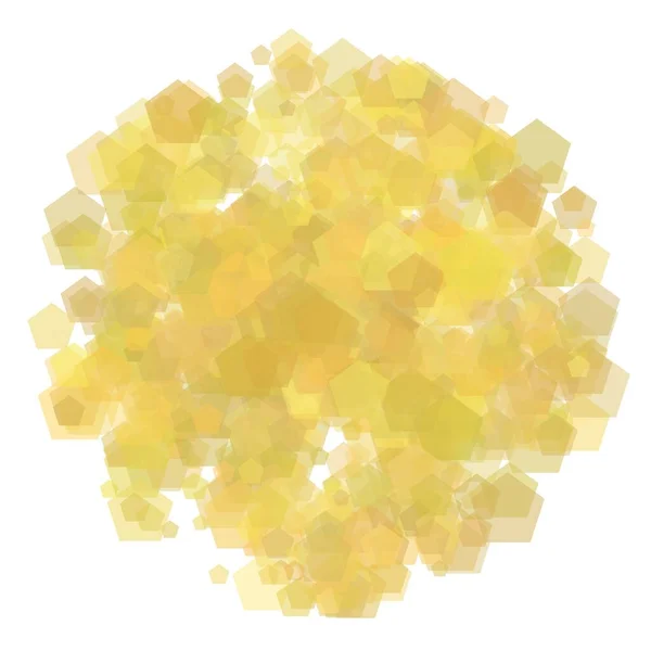 Yellow Abstract Pentagons Random Background — Stockfoto