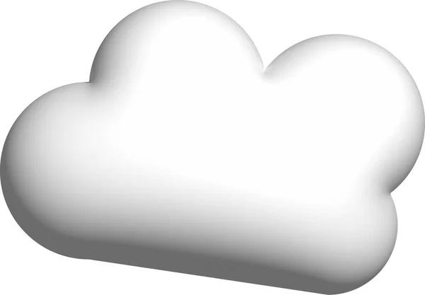 Cloud Icon White Background — Zdjęcie stockowe