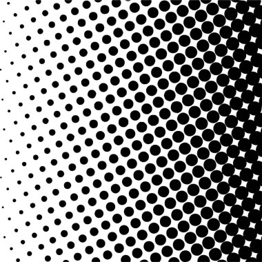 Beyaz ve siyah daireler, yarım ton eğimli arkaplan. Vektör illüstrasyonu.