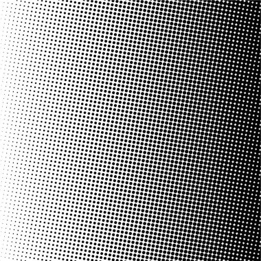 Beyaz ve siyah daireler, yarım ton eğimli arkaplan. Vektör illüstrasyonu.