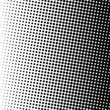 Beyaz ve siyah daireler, yarım ton eğimli arkaplan. Vektör illüstrasyonu.