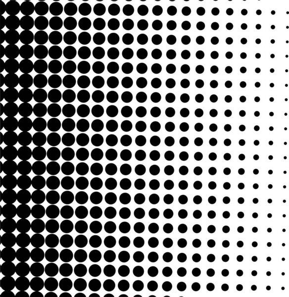 White and black circles, gradient halftone background. Vector illustration.