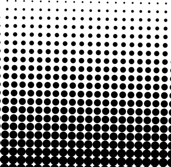 White and black circles, gradient halftone background. Vector illustration.