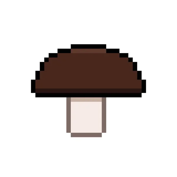 Cute Pixel Mushrooms Vector Illustration Mushrooms Pixel Art —  Vetores de Stock