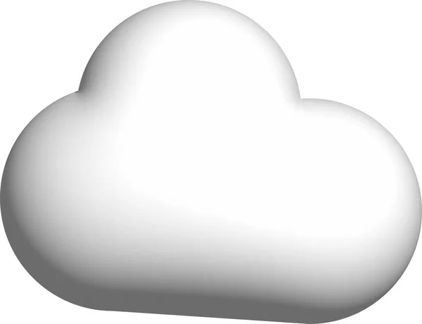 Σύννεφο Εικονίδιο Στο Λευκό Φόντο — Φωτογραφία Αρχείου