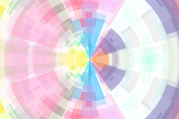 Colorful abstract technology circle tunnel background.