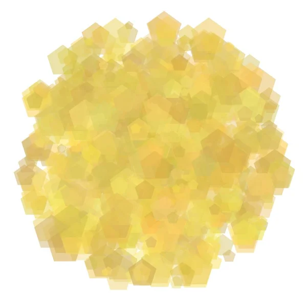 Yellow Abstract Pentagons Random Background — Stockfoto