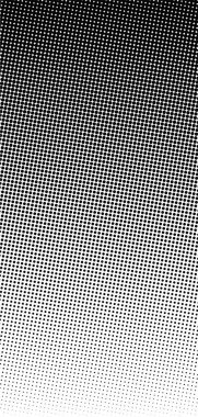 Beyaz ve siyah daireler, yarım ton eğimli arkaplan. Vektör illüstrasyonu.