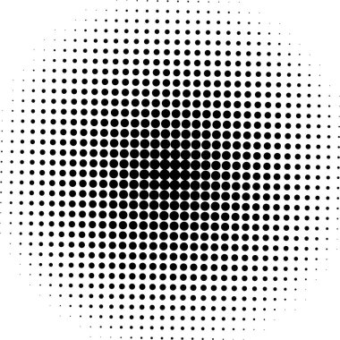 Beyaz ve siyah daireler, yarım ton eğimli arkaplan. Vektör illüstrasyonu.