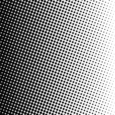 Beyaz ve siyah daireler, yarım ton eğimli arkaplan. Vektör illüstrasyonu.