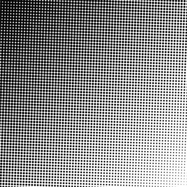 Beyaz ve siyah daireler, yarım ton eğimli arkaplan. Vektör illüstrasyonu.