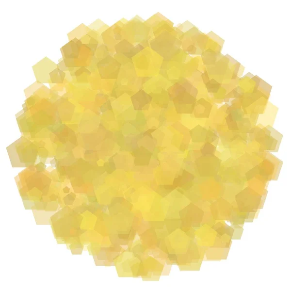 Yellow Abstract Pentagons Random Background — Foto de Stock