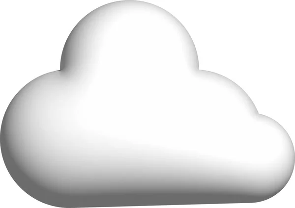 Cloud Icon White Background — Foto de Stock