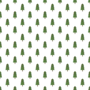Christmas trees pattern pixel art. Seamless pattern. Pixel art Christmas trees pattern.