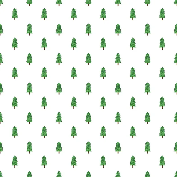 Christmas Trees Pattern Pixel Art Seamless Pattern Pixel Art Christmas — Stockový vektor