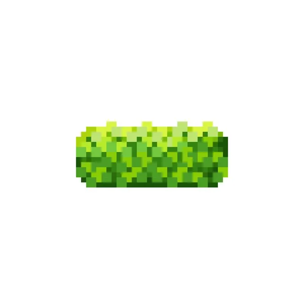 Green Bush Pixel Art Decorative Bush Pixel Art Vector Illustration — Vector de stock