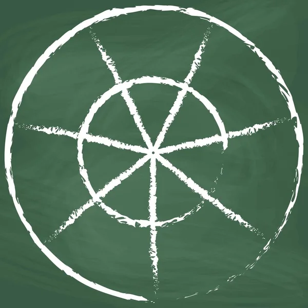 Ikona Kresleného Kruhu Kreslím Kruh Vektorový Náčrt Nakreslit Obrázek Tabuli — Stockový vektor