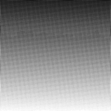 Beyaz ve siyah daireler, yarım ton eğimli arkaplan. Vektör illüstrasyonu.