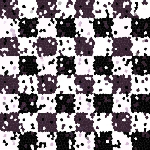 Black Purple White Checkerboard Mosaic Abstract Background — 图库照片