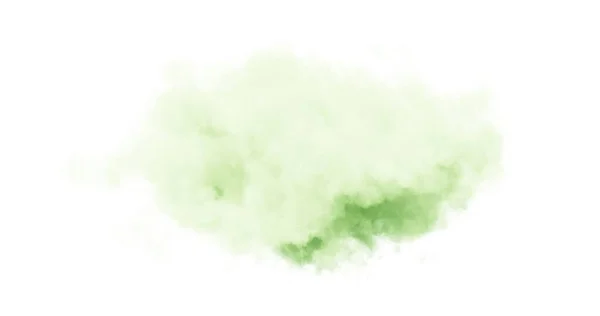 Green Cloud White Background Rendering — Stockfoto