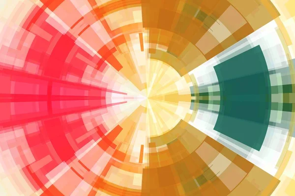 Colorful abstract technology circle tunnel background.