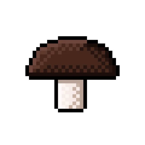 Cute Pixel Mushrooms Vector Illustration Mushrooms Pixel Art — Stock Vector