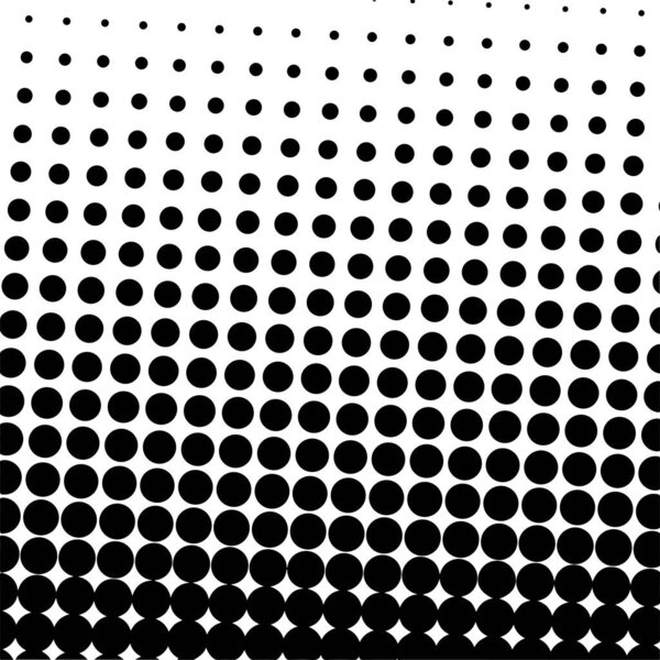 White and black circles, gradient halftone background. Vector illustration.