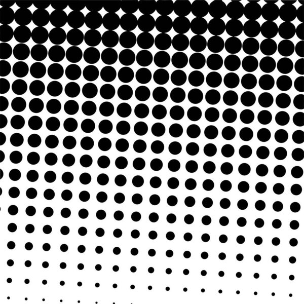 White and black circles, gradient halftone background. Vector illustration.