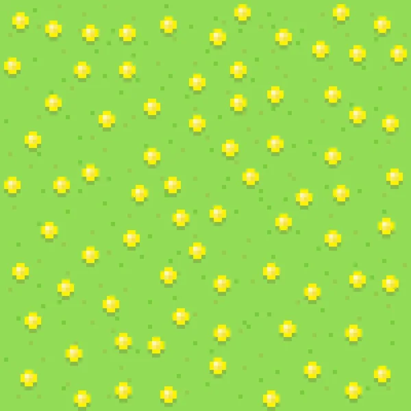 Grass Pixel Art Background Textura Hierba Pixel Art Vector Jardín — Archivo Imágenes Vectoriales