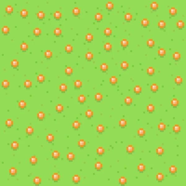 Grass Pixel Art Background Textura Hierba Pixel Art Vector Jardín — Vector de stock