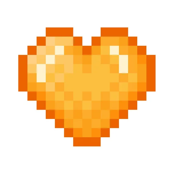 Pixel Art Background Heart Pixel Art Vector Illustration Valentine Day — Vetor de Stock