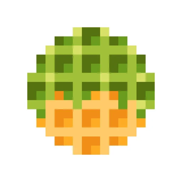 Circle Waffle Pixel Art Vector Illustration Valentine Day Green Tea — Archivo Imágenes Vectoriales