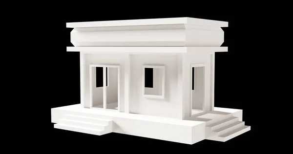 White House Modern Style Floor Model Architecture Made Paper Low — Stockfoto