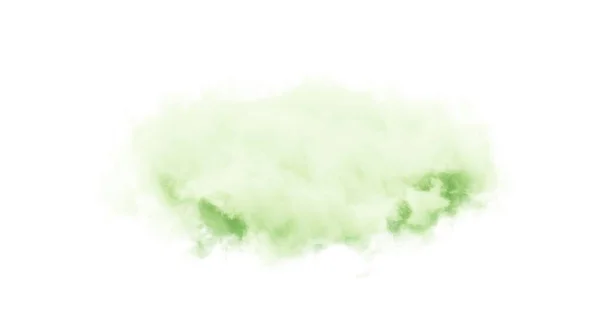 Green Cloud White Background Rendering — Stockfoto