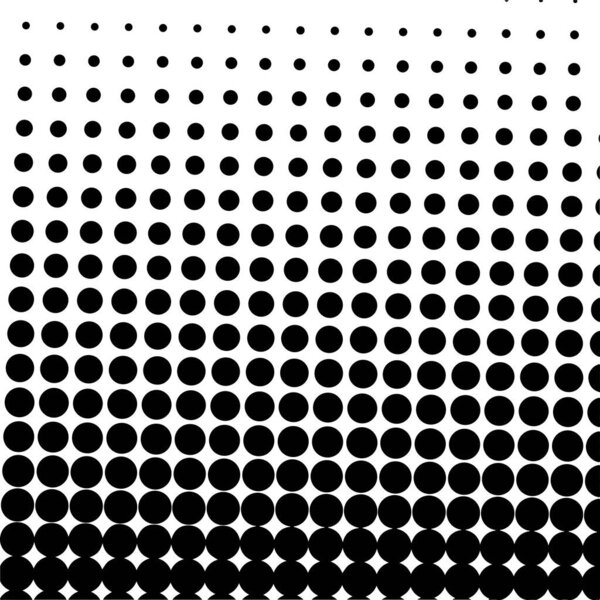 White and black circles, gradient halftone background. Vector illustration.