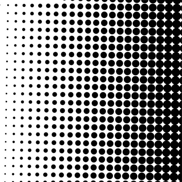 White and black circles, gradient halftone background. Vector illustration.