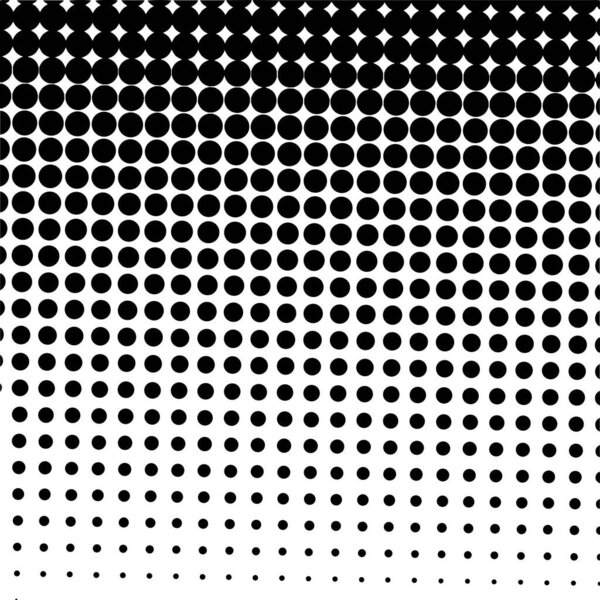 White and black circles, gradient halftone background. Vector illustration.