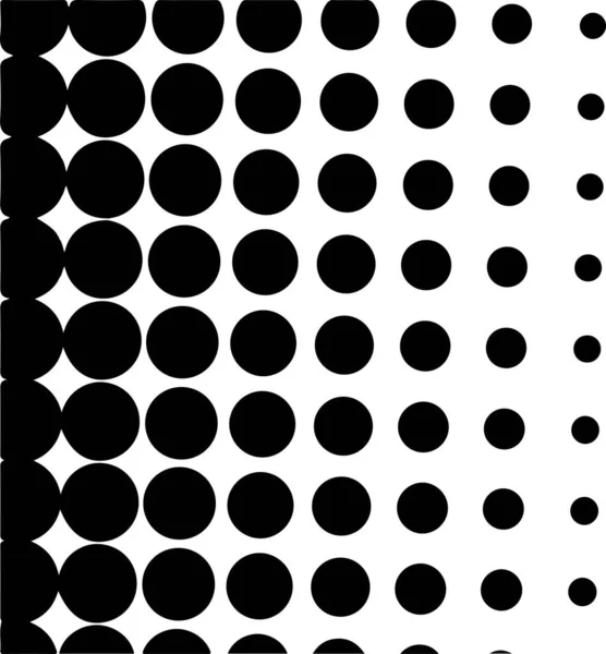 Weiße Und Schwarze Kreise Halbtoner Hintergrund Vektorillustration — Stockvektor