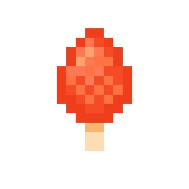 Ağaç pikseli sanatı. Vektör resmi. 