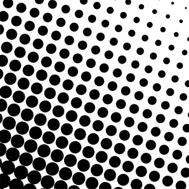 Beyaz ve siyah daireler, yarım ton eğimli arkaplan. Vektör illüstrasyonu.