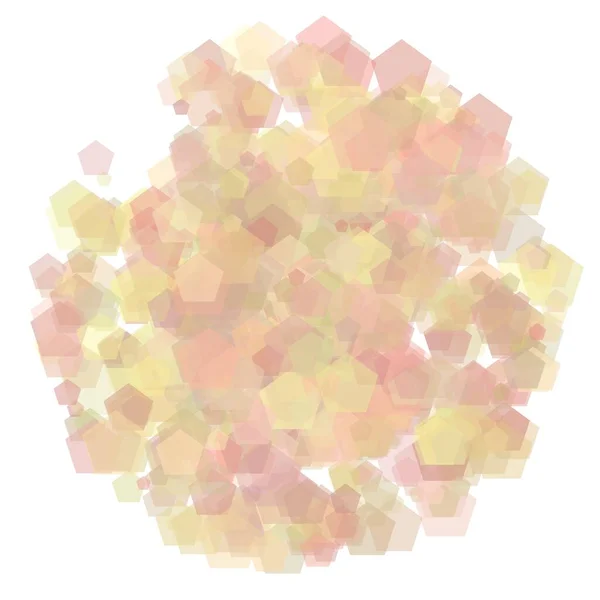 Yellow Orange Pink Abstract Pentagons Random Background — Stockfoto